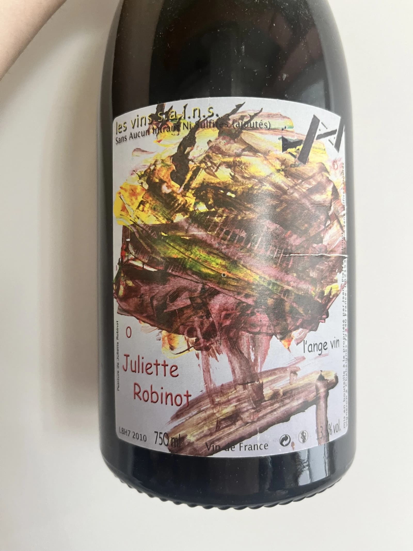 Jean-Pierre Robinot l'ange vin Super Juliette 2010